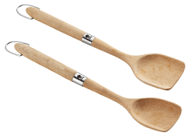 2ピース 中華鍋ツールセット<span>(ブナ材)</span> - スプーン&フライ返し